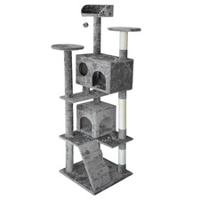 Deluxe Cat Tree Condo Furniture Scratching Post, 19.3" x 19.3" x 65"
