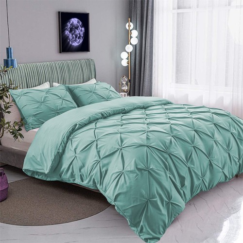 3Pcs Pinch Pleated Duvet Cover Set - Picture 7 of 92