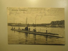 1916 Damaged Postcard German Submarine / U-Boat Submarine 