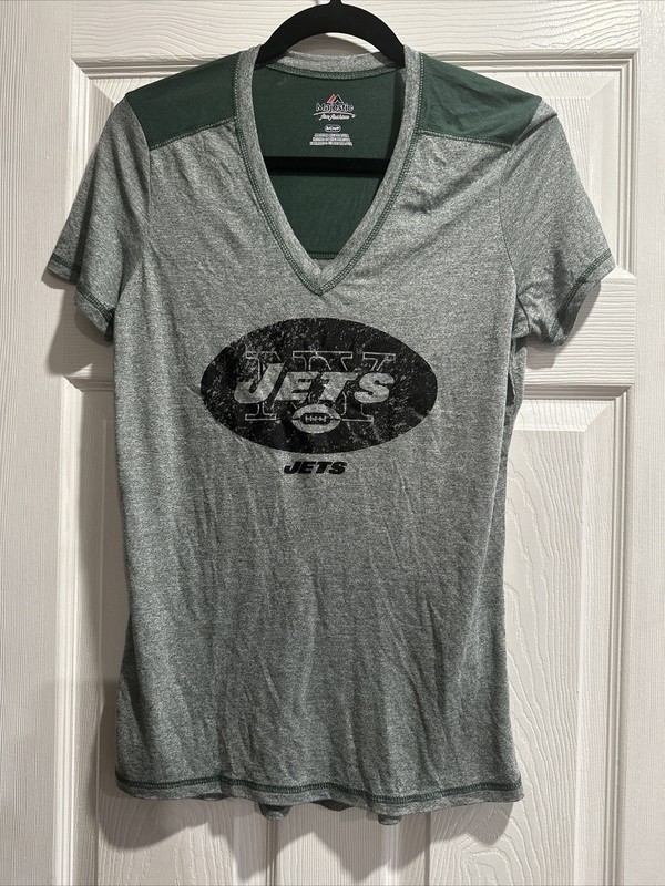 MAJESTIC FAN FASHION Women's NY JETS Green Logo T-Shirt - Size S