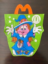 Vintage 1990s McDonalds Witch Halloween Glow in Dark Vinyl Trick Or Treat Bag