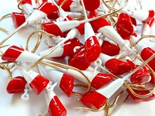 50 Shad Dart Jigheads 1/16 oz Fishing Hooks Lures red/white Brass hook