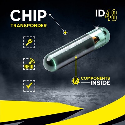  1x Transponder Wegfahrsperre Glas Chip ID48 für HONDA ACCORD CIVIC JAZZ STREAM 