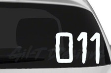 Eleven 011 Vinyl Decal Sticker, Stranger Things, Hawkins, Millie Bobby Brown