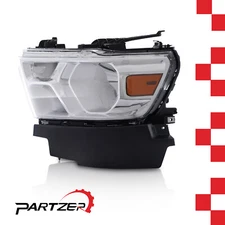 For 2019-2023 Dodge RAM 1500 Chrome Halogen Headlight Left Driver 68316087AH