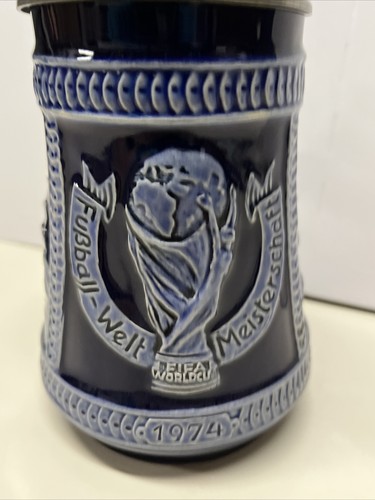 Rare FIFA World Cup 1974 Beer Stein Marzi & Remy Germany Vintage Unused Mint! - Picture 2 of 17