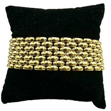 Armband Vintage 80er Jahre mesh Panther Gelbgold Massiv 18k Made in Italy