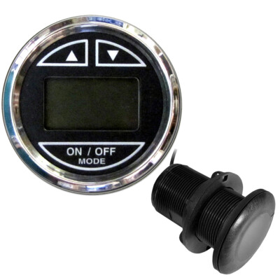 FARIA CHESAPEAKE BLACK 2''  DEPTH SOUNDER W/TH TRANSDUCER