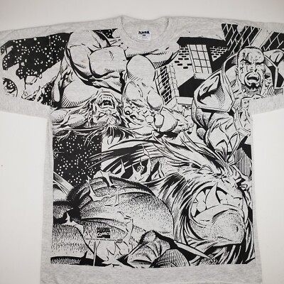Vintage 1997 Marvel Comic Images X-Men Shirt All Over Print