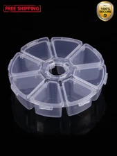 1pc Clear Jewelry Storage Box - 8 Grid Organizer for Home & Travel - NEW
