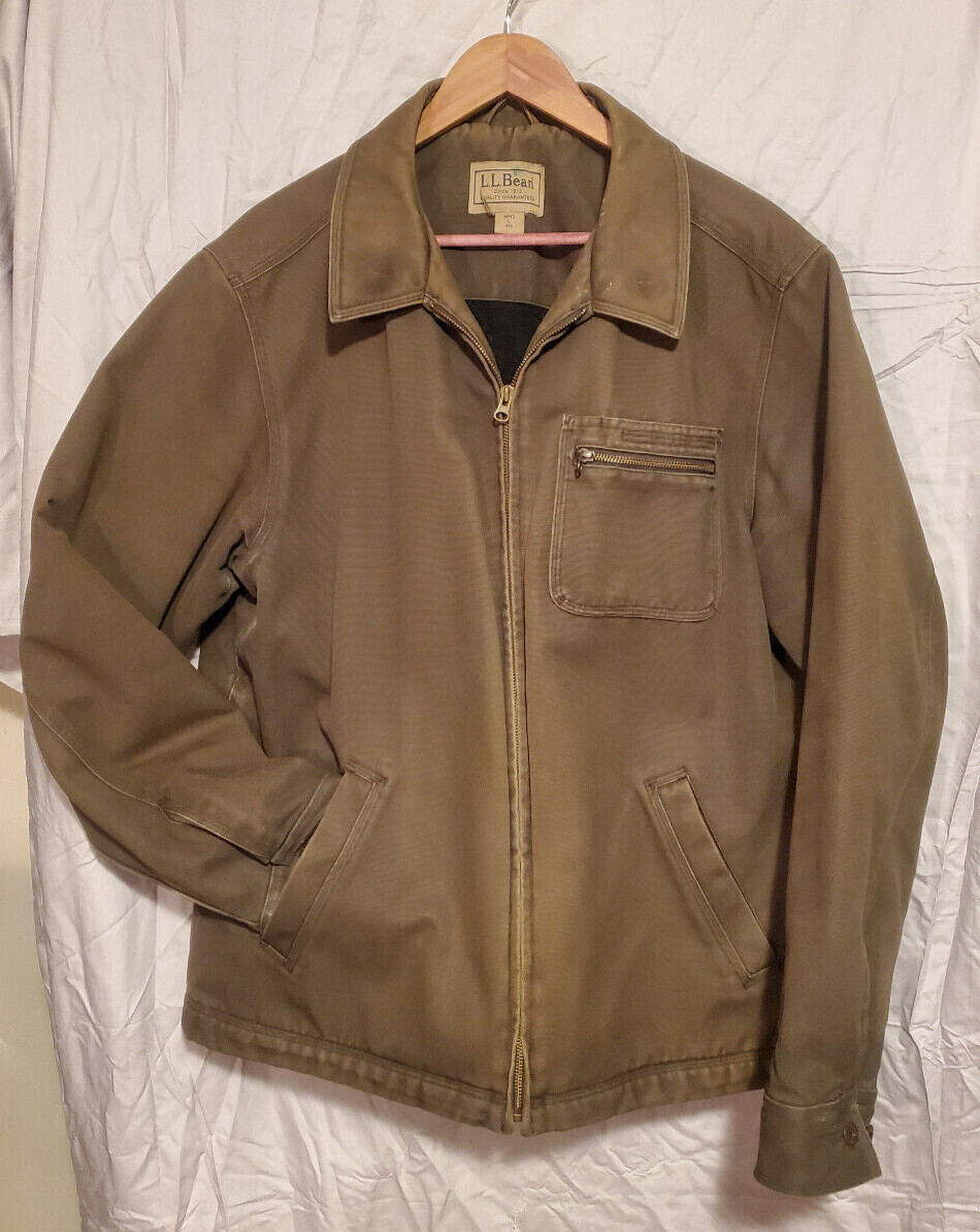 LL Bean Mens Katahdin Iron Works Vintage Jacket LARGE… Gem