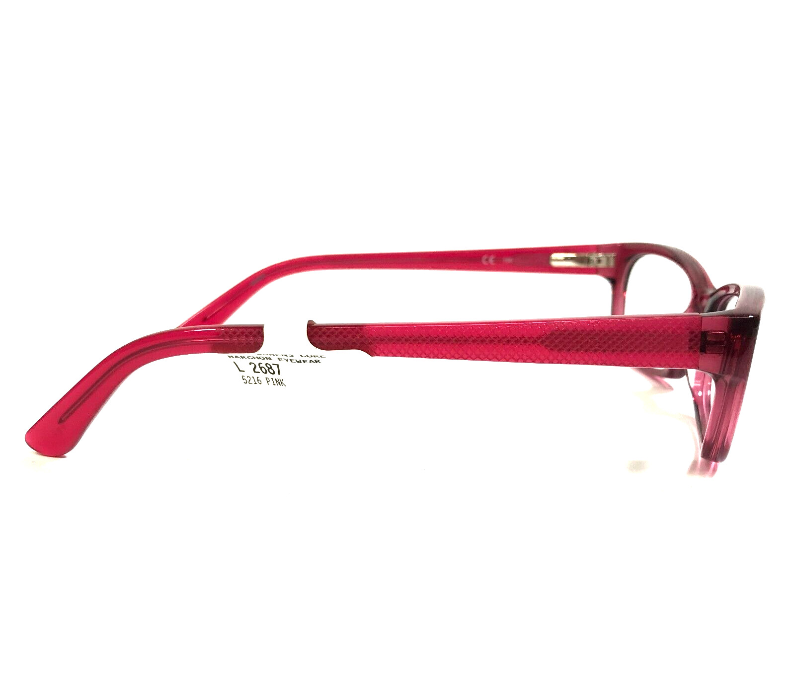 Lacoste Eyeglasses Frames L2687 513 Clear Pink Cat Eye Gold Logos 52-16-135 thumbnail 3