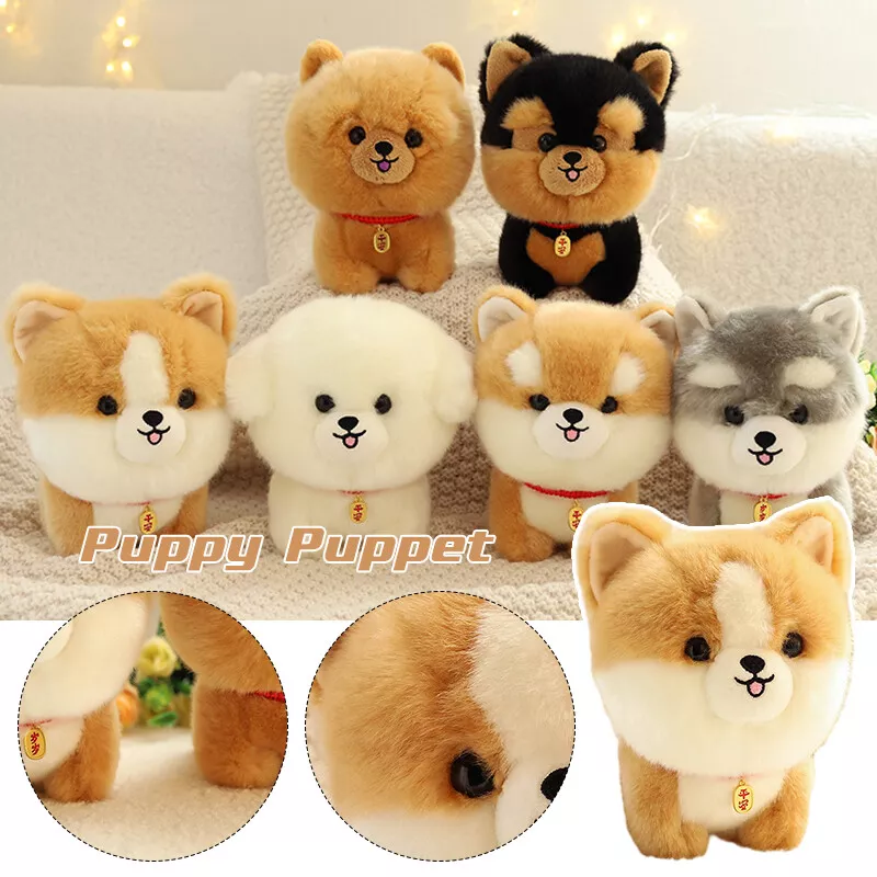 Cute Fluffy Corgi Dog Plush Toy Adorbale Stuffed Puppy Kawaii Soft Kids Toys