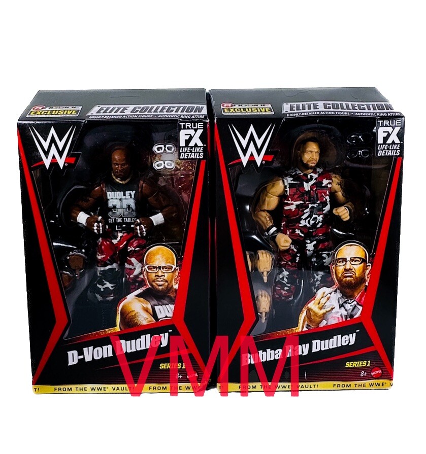 Mattel WWE Elite From the Vault Bubba Ray Dudley Boyz D-Von Exclusive Figure Set