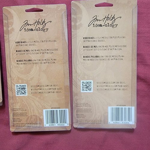 Tim Holtz Idea-ology Word Plaques Metal Embellishments See Photos - Picture 6 of 6