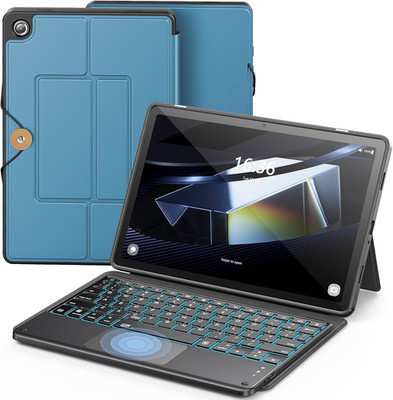 Keyboard Case for Samsung Galaxy Tab A11+/A9+ 5G with 7-Color Backlight & High P