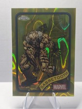 SABRETOOTH #92 2025 Topps Chrome Marvel YELLOW LAVA Refractor