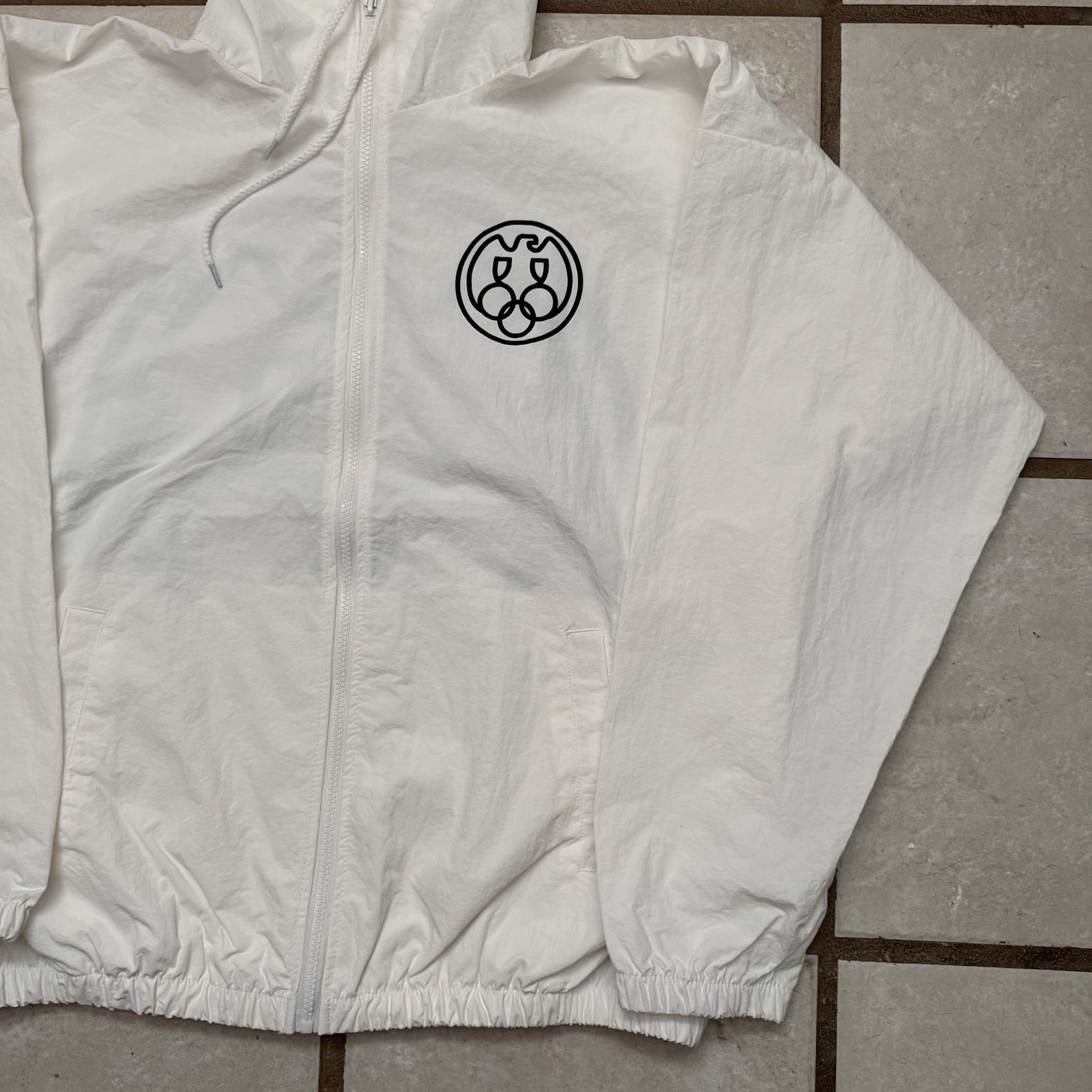 Yeezy Windbreaker Jacket White Full Zip thumbnail 4