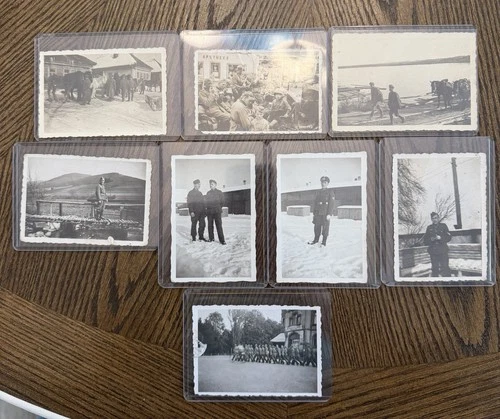 WW2 WWII original German soldiers wartime military photographs Lot Of 8