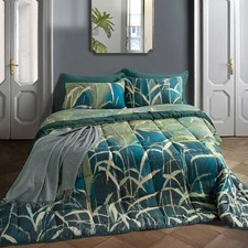 Trapunta matrimoniale SOMMA Canneto piumone invernale in raso verde