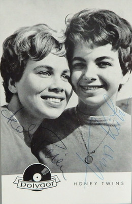 Autogramm deutsches Schlagerduo Honey Twins (142937)