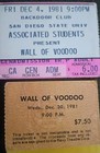 Wall Of Voodoo: Ticket Stubs (4) 1981 — photo 3
