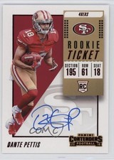 2018 Panini Contenders Rookie Ticket RPS Variation Dante Pettis #118 Auto 16n7
