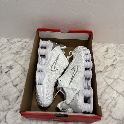 Nike Women's Shox TL White Metallic Silver AR3566 100 Size 7 | eBay