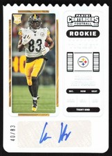 2022 Panini Contenders Rookie Ticket Stub Auto Connor Heyward /83 Steelers