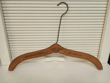 Vintage Weingartens Fur Shop Evansville Indiana Wooden Hanger
