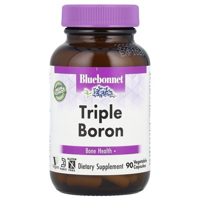 Bluebonnet Nutrition Triple Boron 90 Vcaps Egg-Free, Fish Free, Gluten-Free,