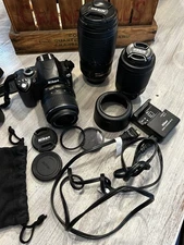 Nikon D60 Camera with 3 Lenses Charger & Targus Filters Zoom Lens
