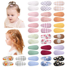 40 PCS Cute Toddler Snap Hair Clips with Flower Patterns - 1.5" Mini Hair Barret