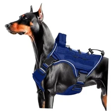 Heavy-Duty Tactical Dog Harness for Large Dogs, No Pull Adjustable Reflective 