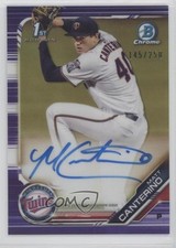 2019 Bowman Draft Chrome Pick Purple Refractor 145/250 Matt Canterino Auto 6tw