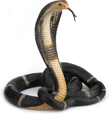 13 Inch Animal Figure Coiled King Cobra Snake Collectible Display