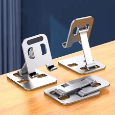 Phone Tablet Desktop Stand Desk Metalfolding Holder Mount Cradle For iPhone iPad