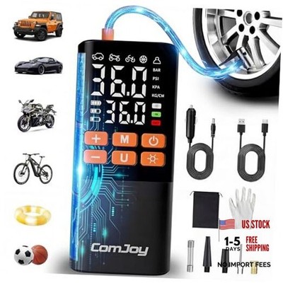 Faster Tire Inflator Portable Air Compressor, 150PSI Cordless Air Pump for Car