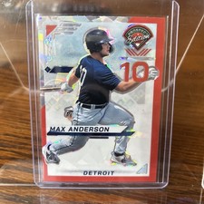 2025 Panini Prospect Edition - Max Anderson #149 Red Ice Prizm (RC)