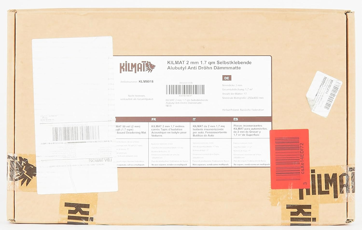 KILMAT 80 Mil 18 Sqft Car Sound Deadening Mat, Butyl Automotive Sound Deadener,