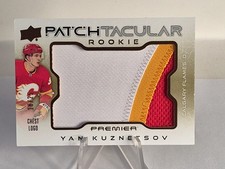 2024-25 Upper Deck Premier YAN KUZNETSOV #RPT-YK Chest Logo PATCH /25 Flames RC
