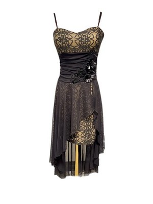Y2k Beaded Asymmetrical Mini Dress Sheer Ruffled Sz S Fairy Scene Whimsygoth