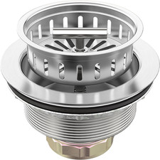 Stainless Steel Kitchen Sink Drain Strainer Kit for 3.5" Standard Holes