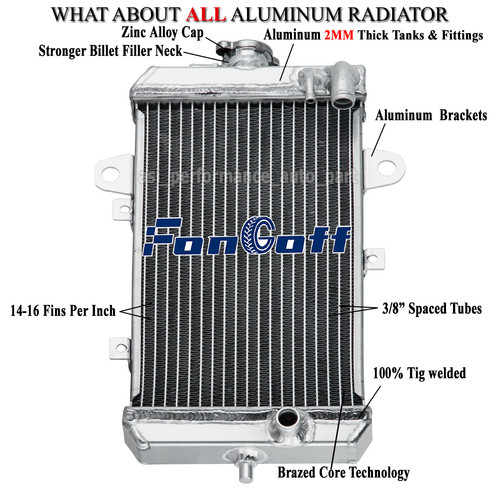 Aluminum Radiator For 2013-2020 2014 2015 Yamaha Raptor 700 YFM700R YFM ...