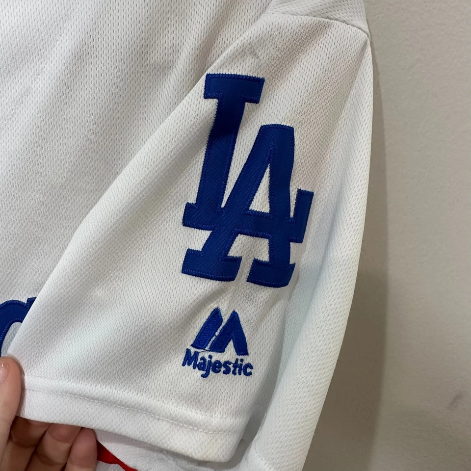 Authentic Yasiel Puig LA Los Angeles Dodgers #66 Majestic Jersey 44 - Image 4 of 4