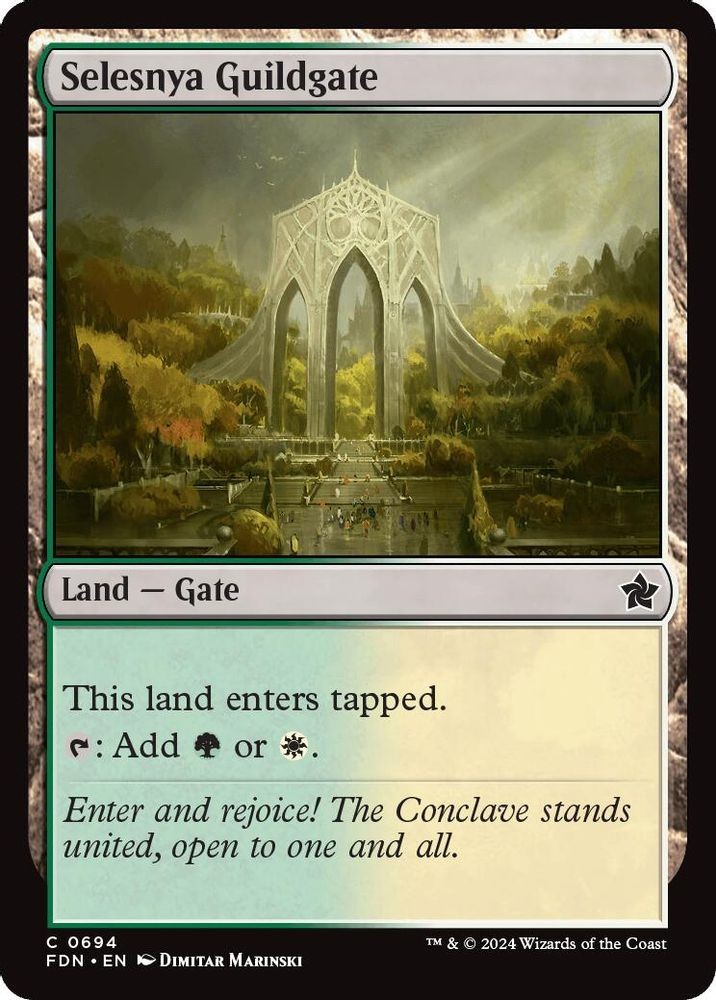 2024 Magic: The Gathering: Foundations - Selesnya Guildgate (#694, C, Near Mint)
