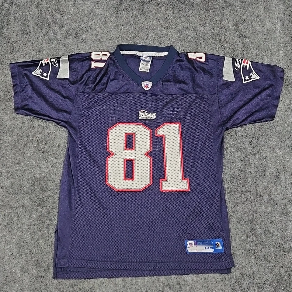 Reebok On Field Randy Moss #81 New England Patriots Jersey Youth XL 18-20 - Image 2 of 4
