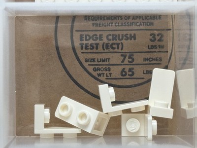 LEGO Parts - White Bracket 1 x 1 - 1 x 2 Inverted - No 73825 - QTY 5