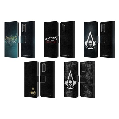 ASSASSIN'S CREED BLACK FLAG LOGOS LEATHER BOOK WALLET CASE FOR SAMSUNG PHONES 1