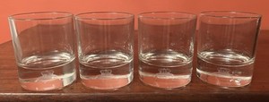 Crown Royal Whiskey Glasses 3D Hologram Floating Pillow w/ Crown Set of 4 (FOUR)